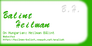 balint heilman business card
