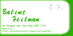 balint heilman business card